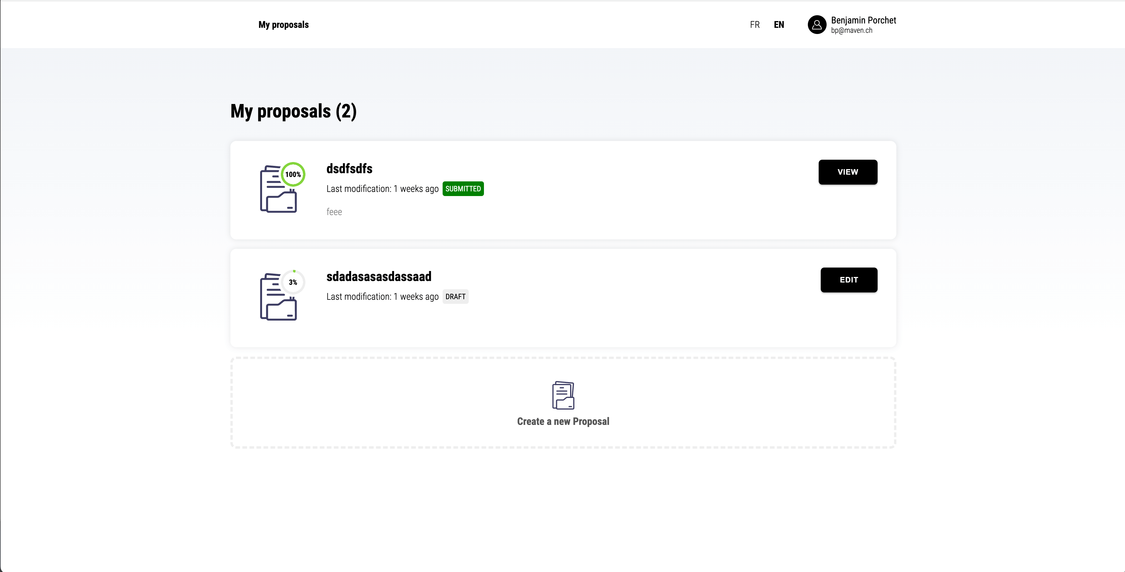 Main image of Project submission platform